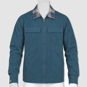 Mens VALOR Calvary Twill & Flannel Jacket - NWT Medium Lime Mint - #46108-DSK1